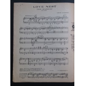 HIRSCH Louis A. Love Nest Piano 1920