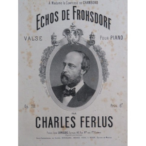 FERLUS Charles Echos de Frohsdorf op 70 Piano 1874