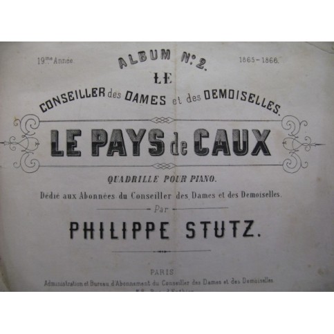STUTZ Philippe Le Pays de Caux Piano 1866