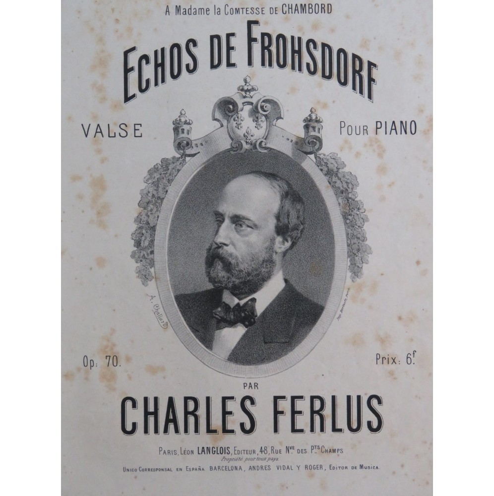 FERLUS Charles Echos de Frohsdorf op 70 Piano 1874