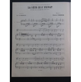 CORDIER Ernest La Soeur de St Privat Chant Piano ca1890