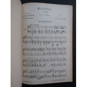DE FLOTOW F. Martha Opéra Chant Piano XIXe