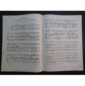 WEKERLIN J. B. Mignonne Chant Piano ca1850