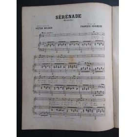 SCHUBERT Franz Sérénade Mélodie Chant Piano ca1865