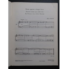 BARTOK Bela Mikrokosmos Vol 3 Piano