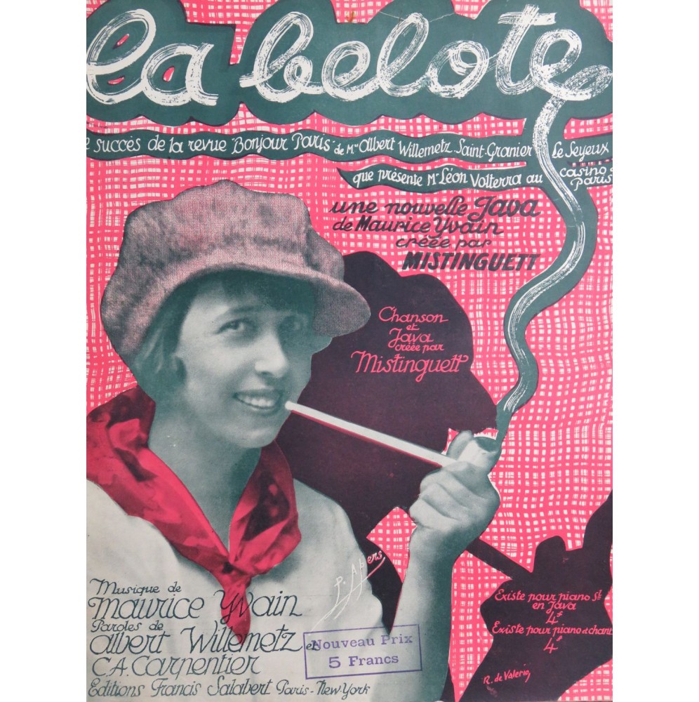 YVAIN Maurice La Belote Chant Piano 1924