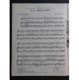 YVAIN Maurice La Belote Chant Piano 1924