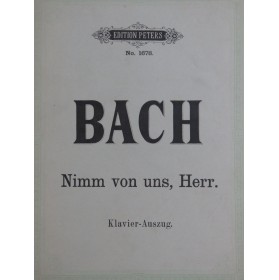BACH J. S. Cantate Nimm von...
