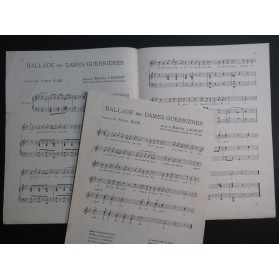 LAURENT Marcel Ballade des Dames Guerrières Chant Piano 1897