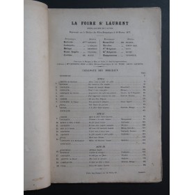 OFFENBACH Jacques La Foire St Laurent Opéra Chant Piano 1877