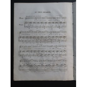 MASINI F. Le Vieux Pêcheur Chant Piano ca1840