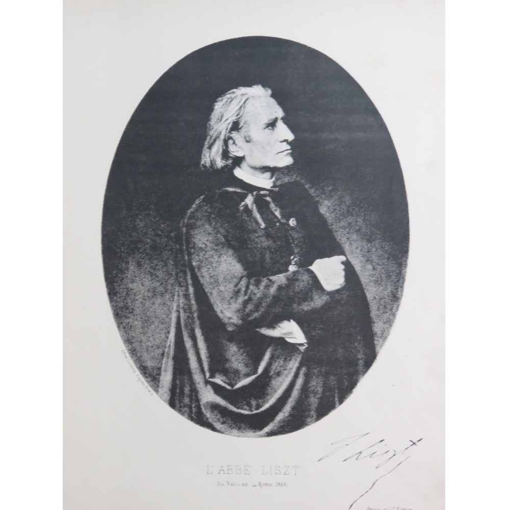 LISZT Franz Portrait Alfred Lemoine d'après Erwin XIXe