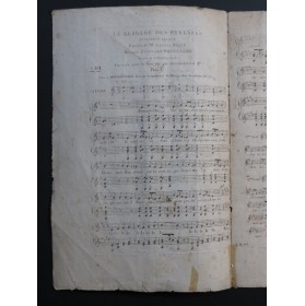 BRUGUIÈRE Édouard La Bergère des Pyrénées Chant Guitare ca1830