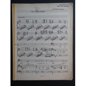 GERSTENBERGER Emil Aria from The Dream Princess Manuscrit Chant Piano