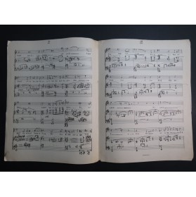 GERSTENBERGER Emil Aria from The Dream Princess Manuscrit Chant Piano