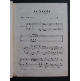 ARBAN La Camargo Charles Lecocq Polka Piano 1879