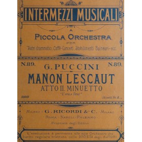 PUCCINI Giacomo Manon...