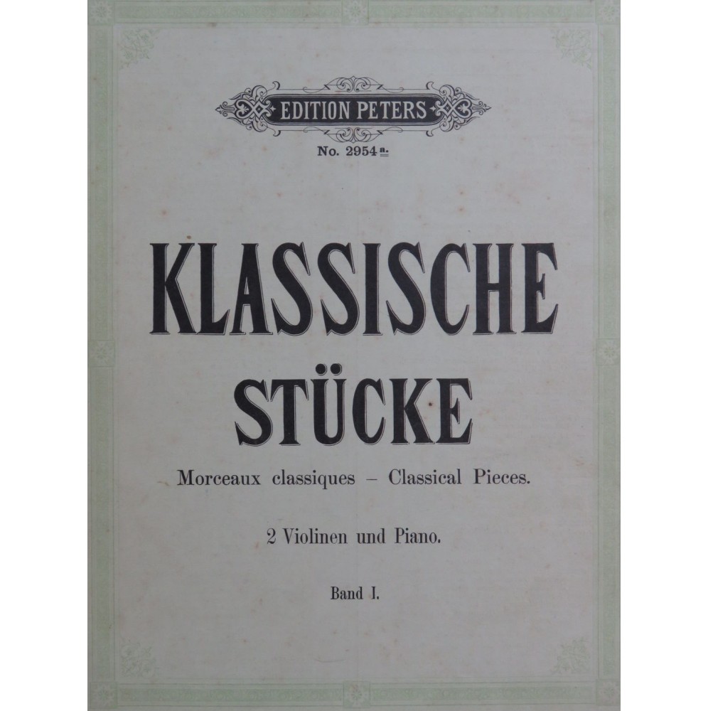 Klassische Stücke 12 Pièces Piano 2 Violons