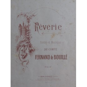 DE BOUILLÉ Fernand Rêverie...