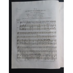 BOIELDIEU Adrien Le Petit Chaperon Rouge No 14 Chant Piano ca1820