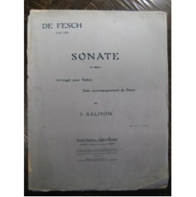 DE FESCH Sonate Violon Piano 1914