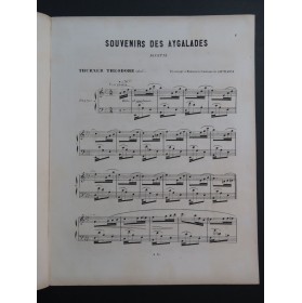 THURNER Théodore Souvenirs des Aygalades Piano XIXe