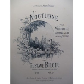 BILOIR Gustave Nocturne Violon Piano XIXe