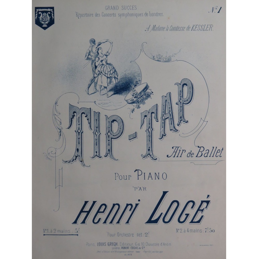 LOGÉ Henri Tip - Tap Piano ca1886