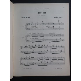 LOGÉ Henri Tip - Tap Piano ca1886