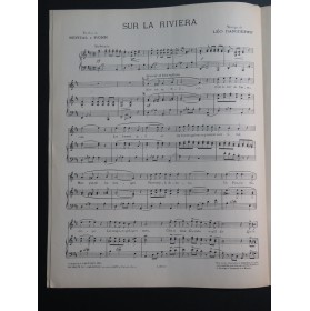 DANIDERFF Léo Sur la Riviera Chant Piano ca1918