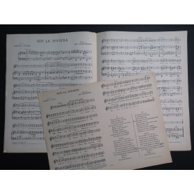 DANIDERFF Léo Sur la Riviera Chant Piano ca1918
