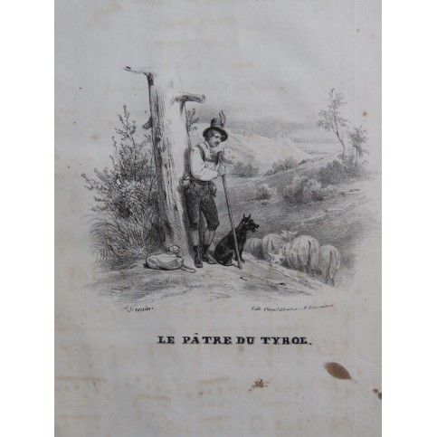 BÉRAT Frédéric Le Pâtre du Tyrol Chant Guitare ca1830