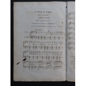 BÉRAT Frédéric Le Pâtre du Tyrol Chant Guitare ca1830