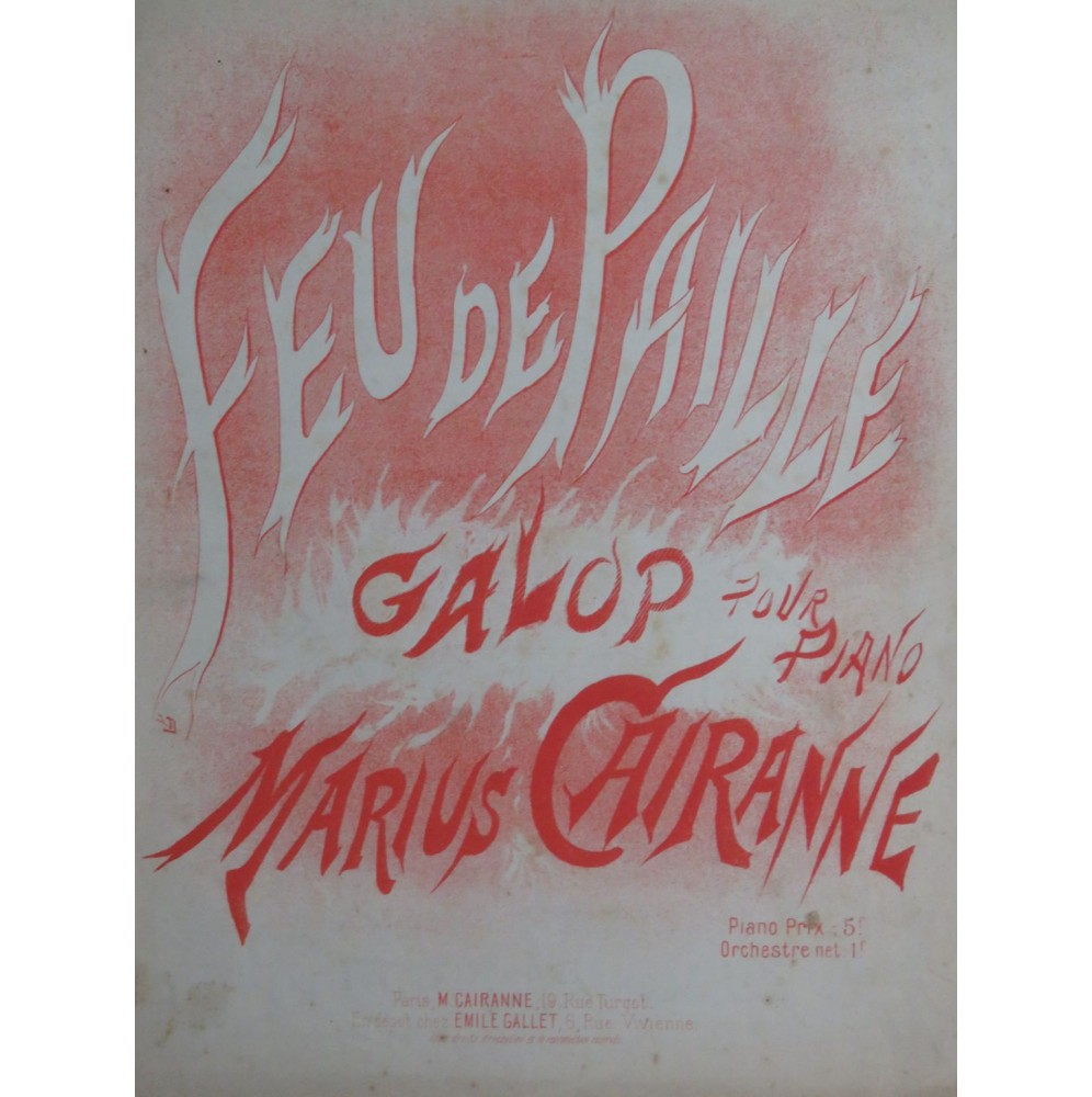 CAIRANNE Marius Feu de Paille Piano