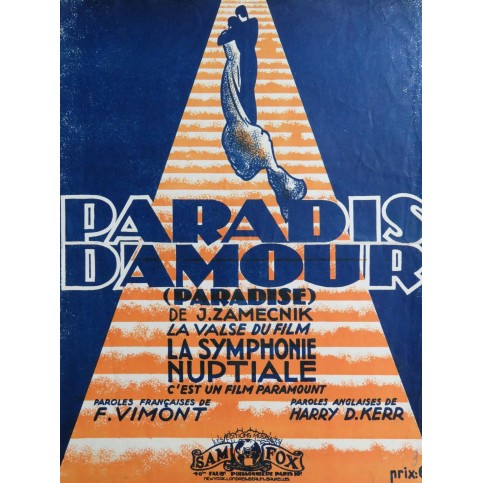 ZAMECNIK J. S. Paradis d'Amour Chant Piano 1929