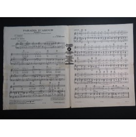 ZAMECNIK J. S. Paradis d'Amour Chant Piano 1929