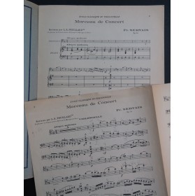 SERVAIS F. Morceau de Concert op 14 Piano Violoncelle 1930