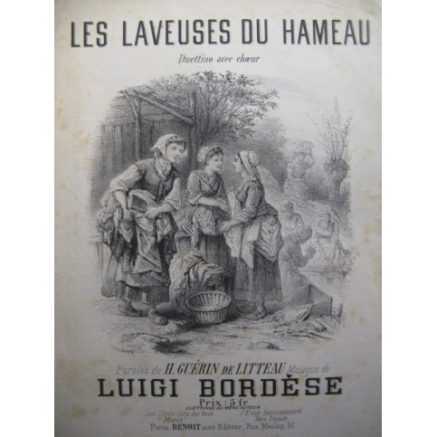 BORDESE Luigi Les Laveuses Chant Piano XIXe