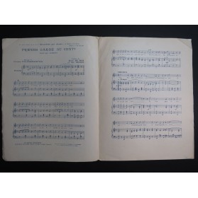 OOSTERWŸCK Ursmar Van Prends Garde au Vent ! Chant Piano ca1930