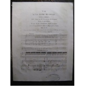BOIELDIEU Adrien La Dame Blanche No 11 Chant Piano ca1820