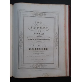 PANSERON Auguste Méthode de Vocalisation CONCONE Leçons Chant ca1840
