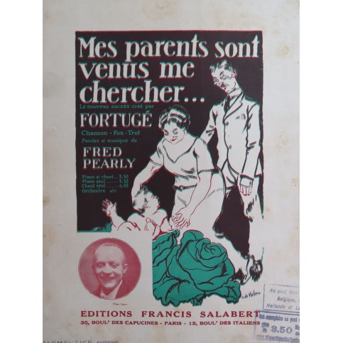PEARLY Fred Mes parents sont venus me chercher Chant Piano 1922