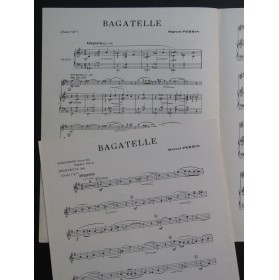 PERRIN Marcel Bagatelle Piano Saxophone ou Trompette 1960