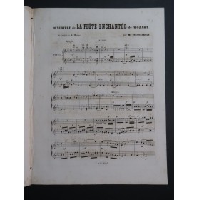 MOZART W. A. La Flûte Enchantée Ouverture Piano 4 mains ca1862