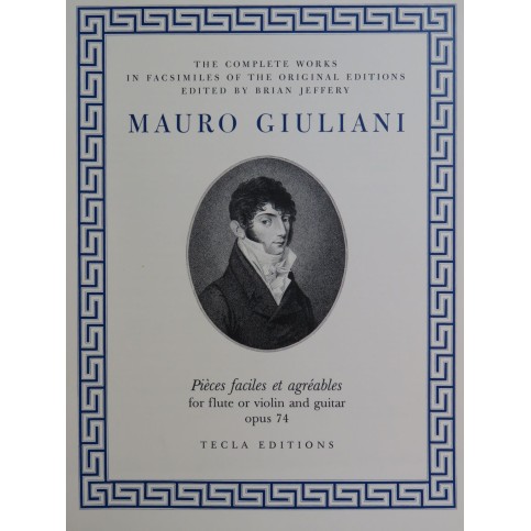 GIULIANI Mauro Pièces faciles op 74 Flûte ou Violon Guitare 1986