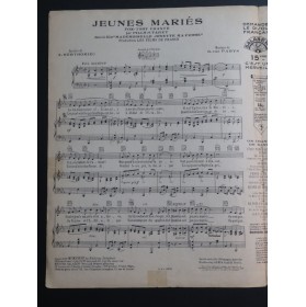 VAN PARYS Georges Jeunes Mariés Chant Piano 1933