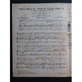 YOUMANS Vincent Heureux tous les deux Chant Piano 1926