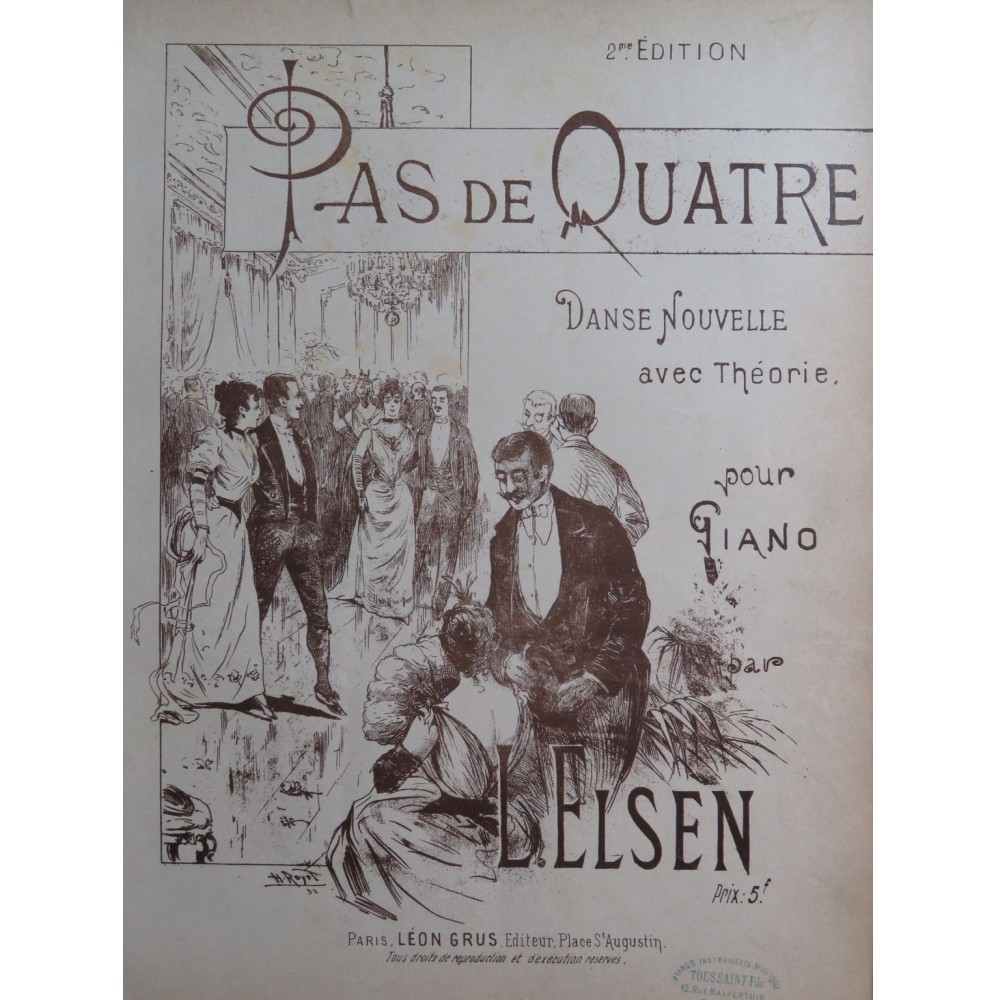 ELSEN L. Pas de Quatre Danse Piano 1892