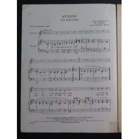 JOLSON Al et ROSE Vincent Avalon Chant Piano 1920
