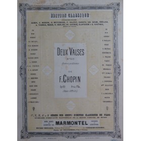 CHOPIN Frédéric Deux Valses...